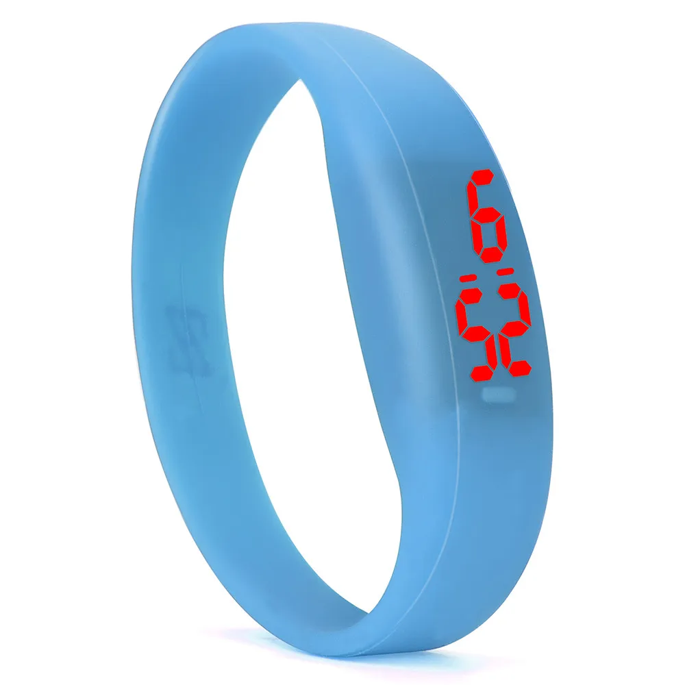 Модные Для мужчин женщин Повседневное спортивный браслет часы Белый