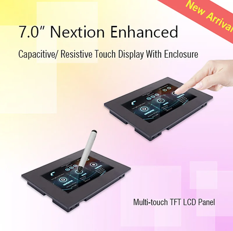 Усиленный емкостный экран Nextion NX8048K070_011C с корпусом 7-дюймовый взаимодействие