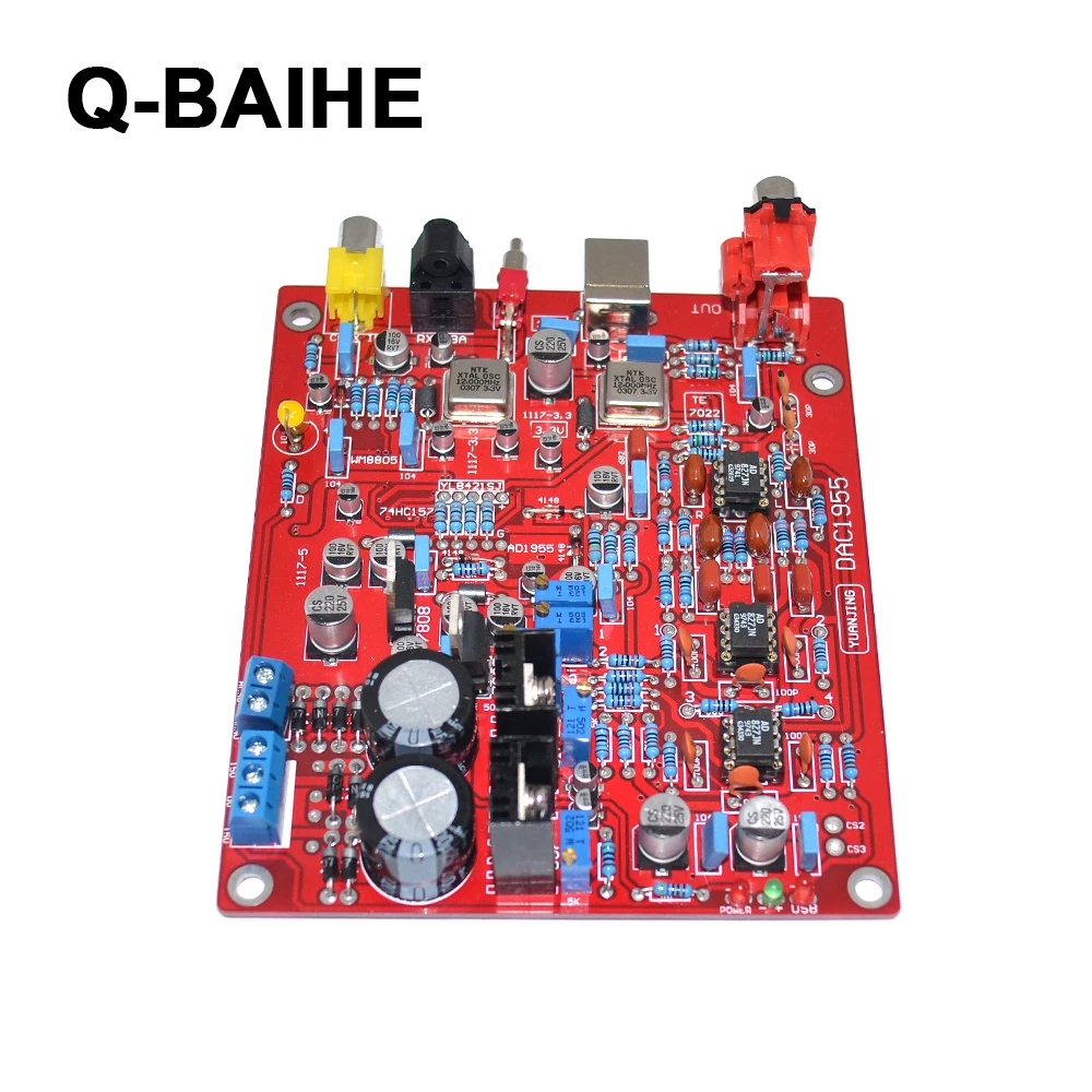 YJ-1 WM8805 + AD1955 PCM2706 коаксиальный волоконно-оптический USB DAC плата обновленная версия