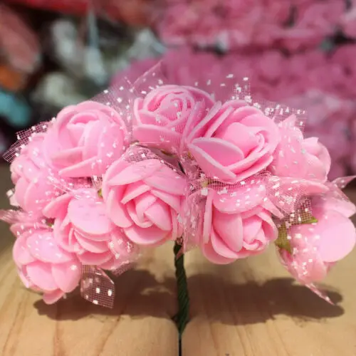 144 шт пенные мини розы искусственные красивые цветы Свадебные вечерние украшения