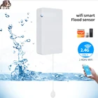 Датчик утечки воды Tuya Wi-Fi, детектор утечки воды, оповещения приложения Smartlife, оповещения об утечке воды, сигнализация утечки воды, Домашняя безопасность, новинка