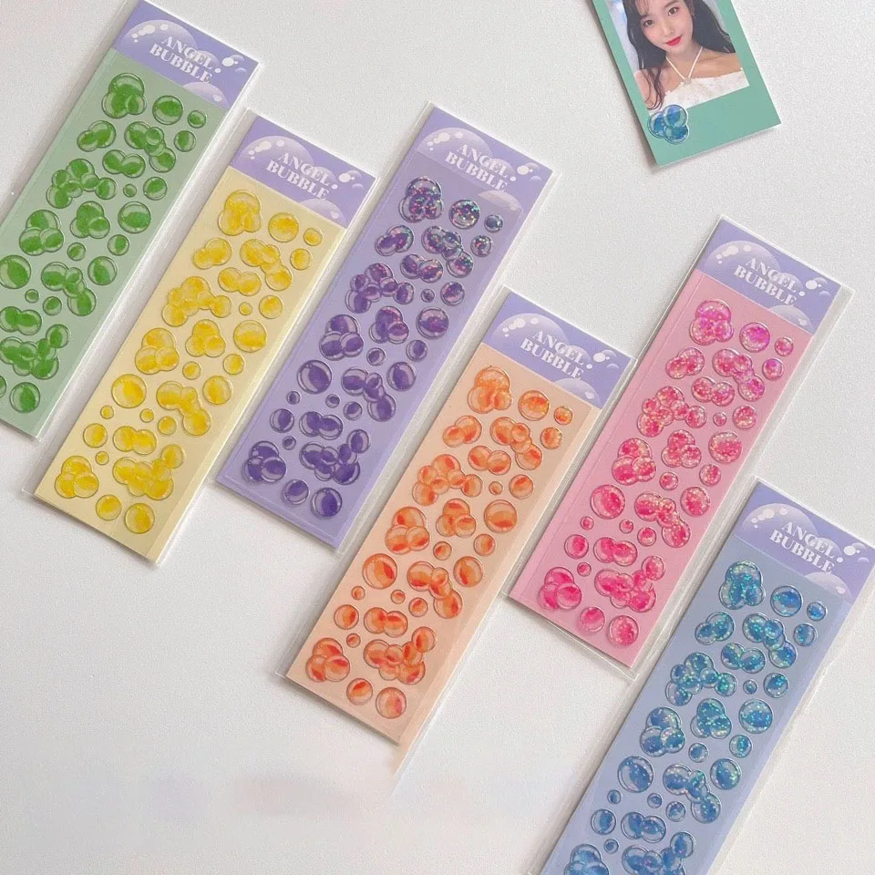 Цветные лазерные наклейки в виде пузырьков для скрапбукинга альбома мобильный