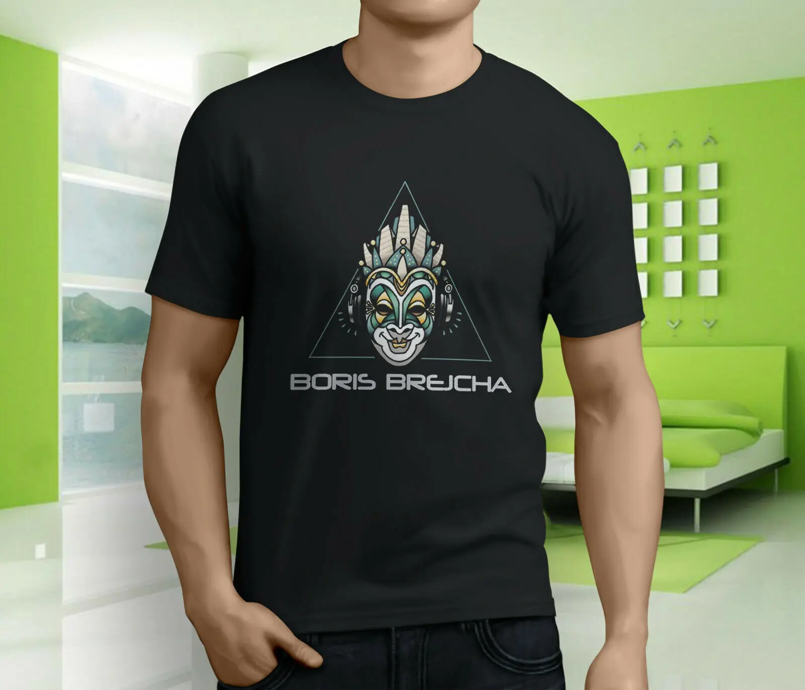 Новый Популярный DJ Boris Brejcha Мужская черная футболка Fashion модная мужская | одежда
