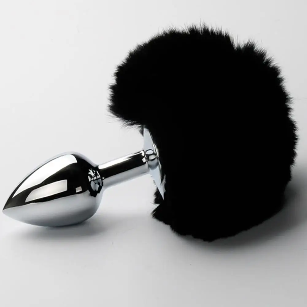 Женский мастурбатор искусственный Лисий хвост металлическая Анальная пробка