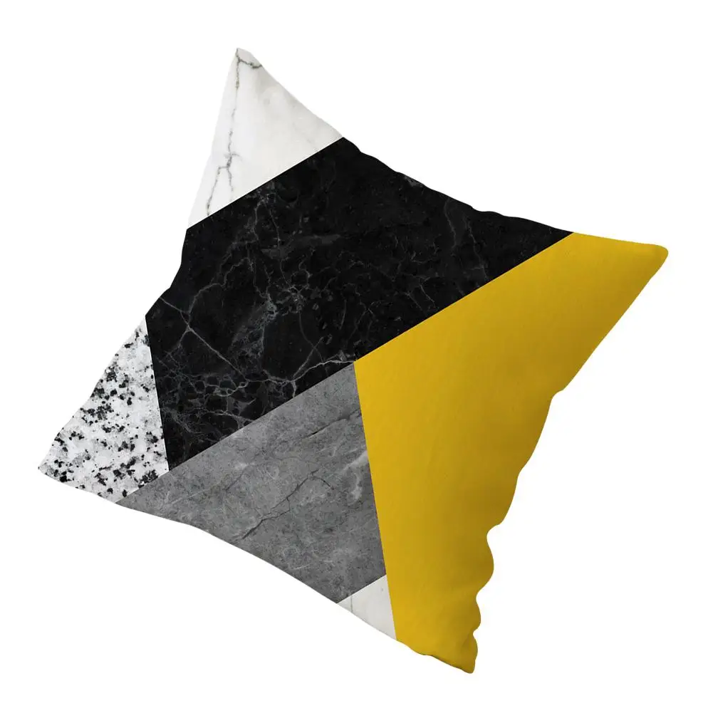 45x45 геометрические желтые серые черные полосатые подушки рождественские