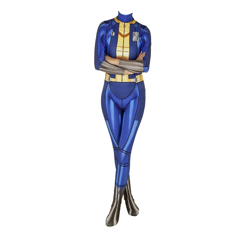 Игра Fallout 4 vell костюм зентай для косплея костюм комбинезоны Хэллоуин для женщин девочек