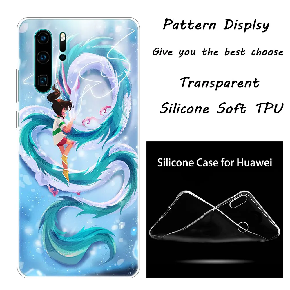 Мягкий чехол аниме студия Ghibli унесенный спиром Тоторо для huawei NOVA 3 3i 5 5i P20 P30 Pro P9 P10 P8 Lite P Smart Z Plus