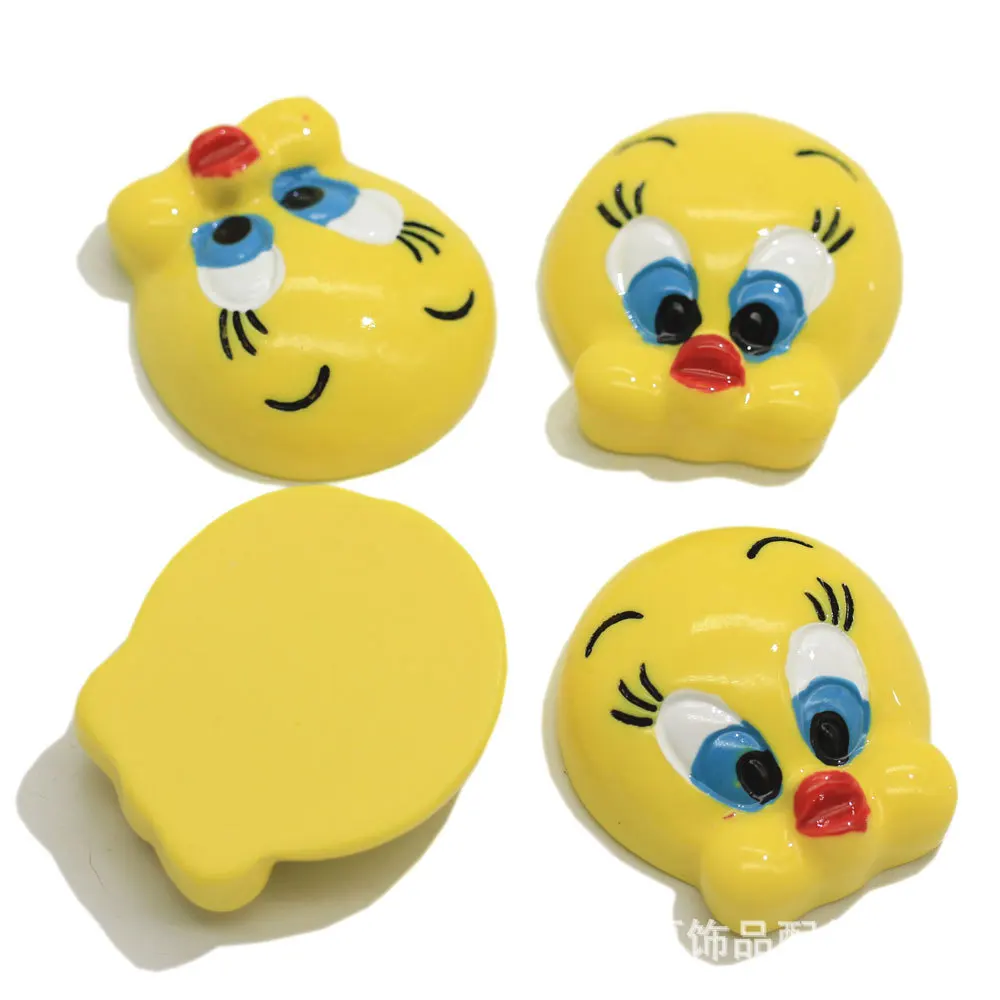 5 шт. Мультяшные милые большие глаза утка Смола животное плоская спина кабошон