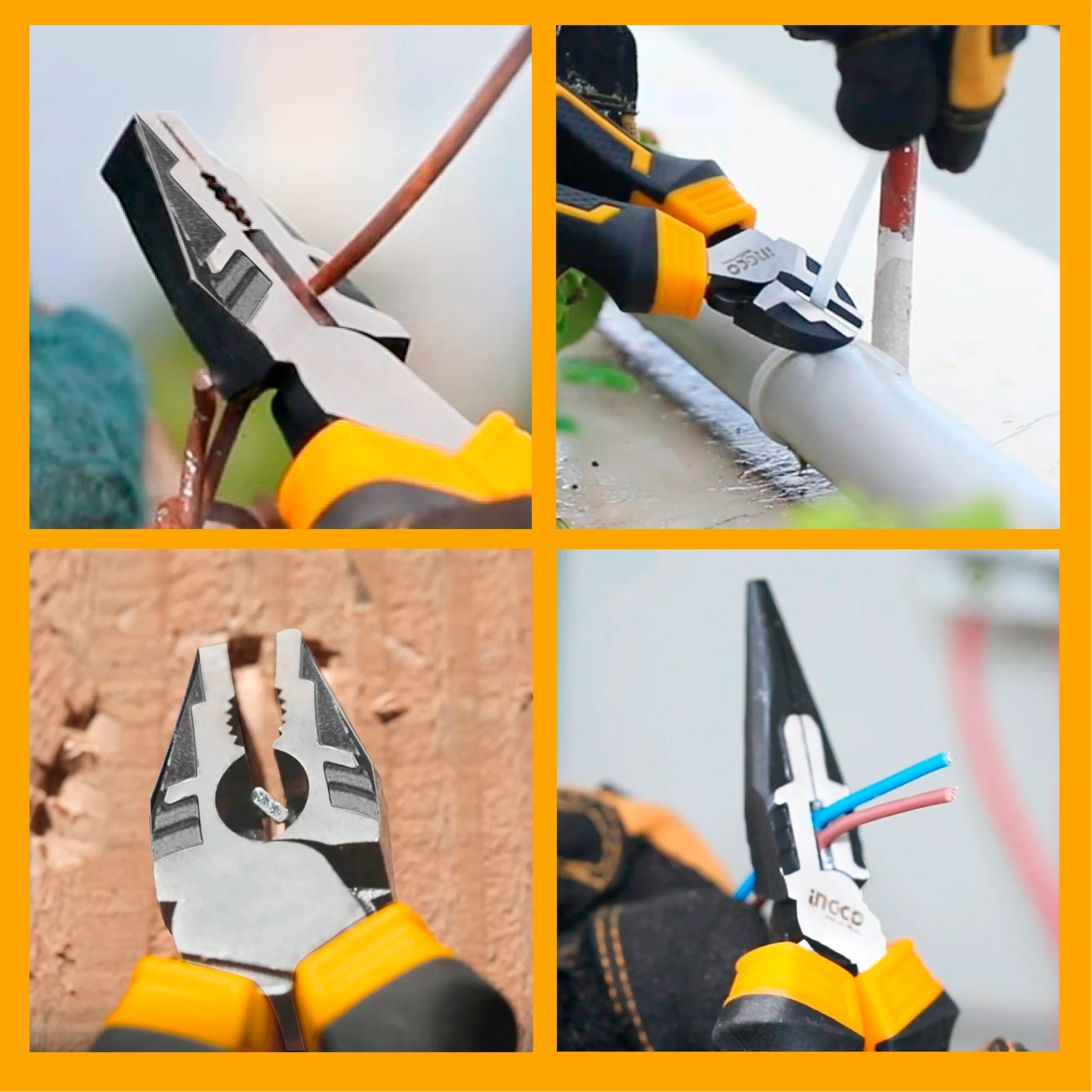 Набор шарнирно-губцевого инструмента с увеличенным рычагом 3 шт. HKHLPS2831 INGCO набор