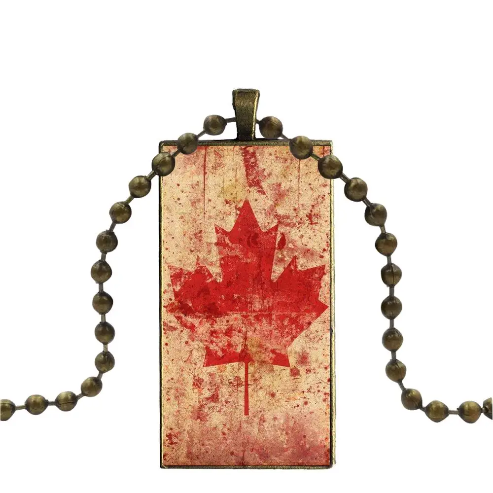 Канадский национальный флаг эмблема кленовый лист для свадьбы модный стеклянный