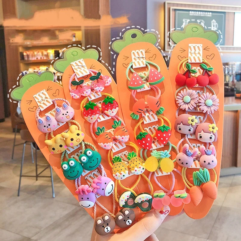 

Cartoon Animal Flowers Princess Hair Band Children Girls Kids Elastic Hair Rubber Bands Accessories Tie Hair Ring Rope Headdress