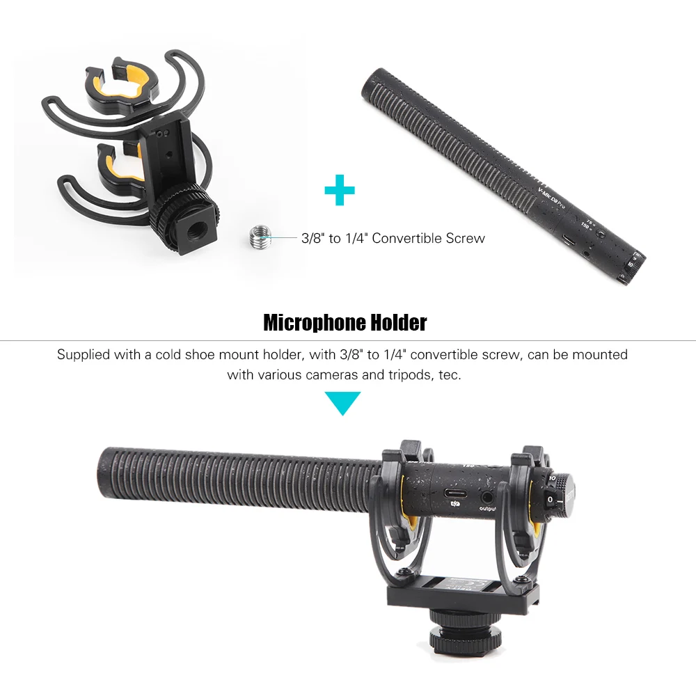 DEITY микрофон V-Mic D3 Pro конденсаторный микрофон для камеры видео Микрофон супер-кардиоидный направленный 3,5 мм TRRS для Canon/sony/Nikon