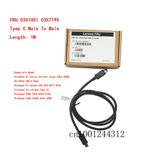 new usb c cable 1m 03x7451 for lenovo thinkpad x1 tablet 11e chrome gen 4 type c cable free global shipping