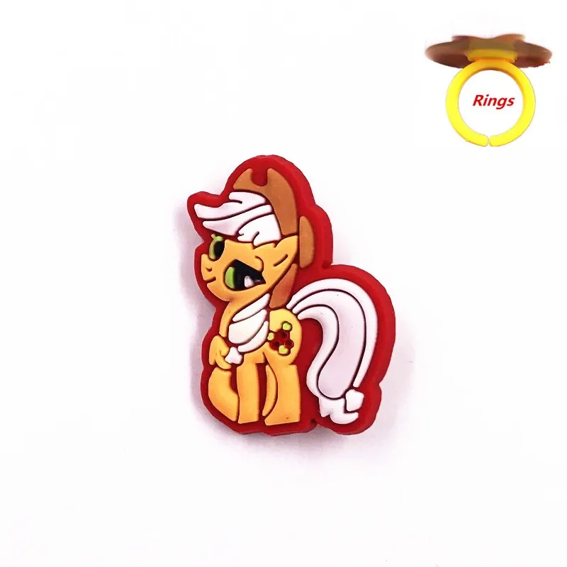 1 шт. милый Единорог лошадь мультфильм мой маленький пони икона ПВХ аксессуары