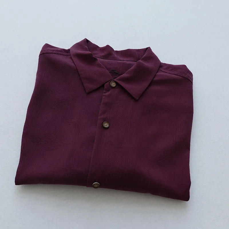 100 шелковая рубашка с короткими рукавами для мужчин в винтажном стиле вышивкой