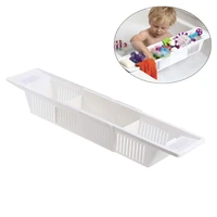 bathtub caddy tray basket retractable multifunction bathroom storage bracket drain shelf rack bath toys organizer for bathroom