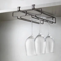 carbon steel wine rack wine glass rack for holder glasses storage bar kitchen cup hanging bar restaurant cabinet hanger shelf