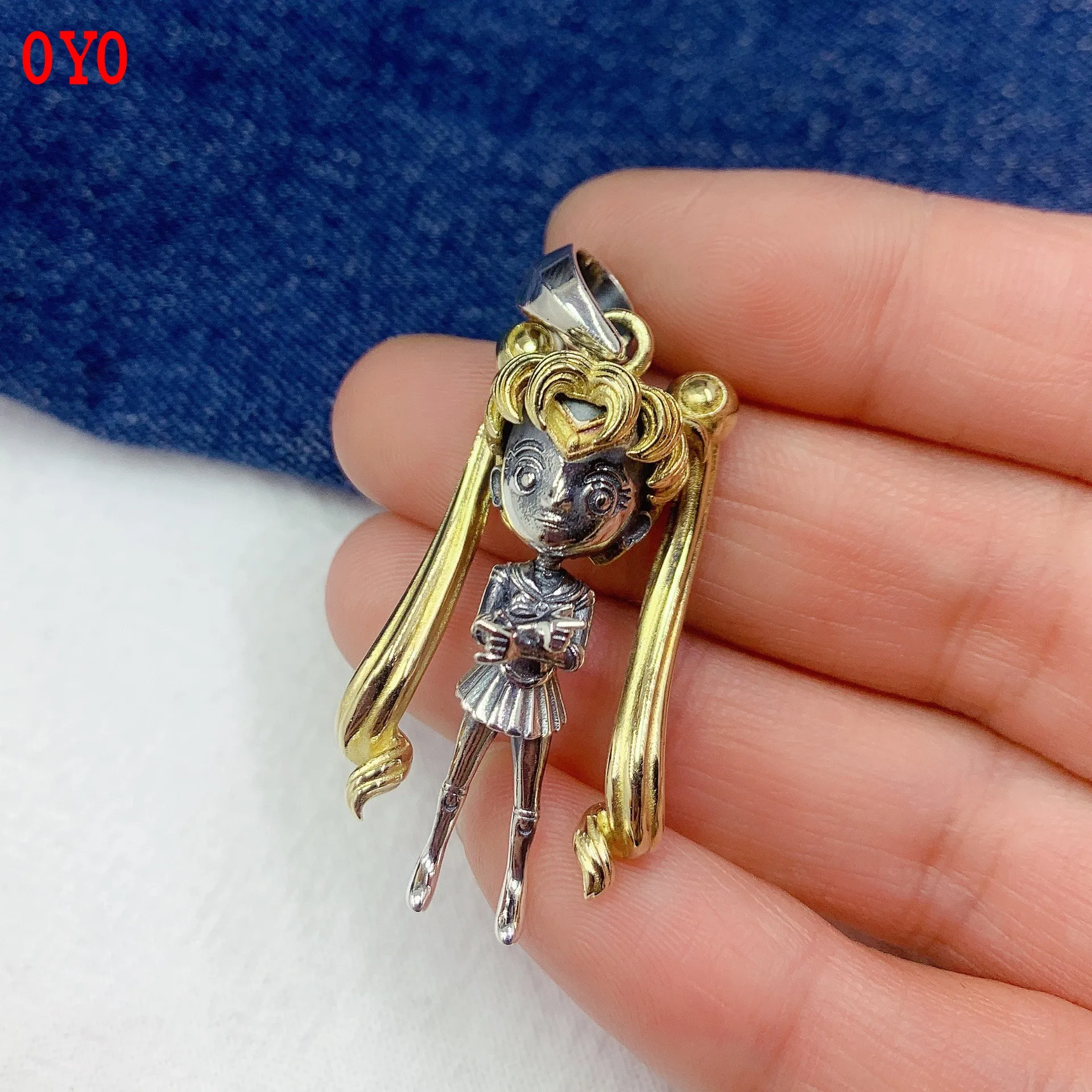 2012 new style S925 beautiful girl pendant, personality trend men and women necklace pendant