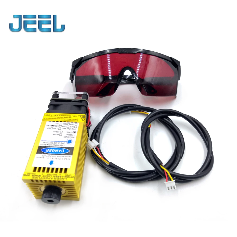 Лазерный модуль с регулировкой e Focus 450nm 5500mW 12V TTL /PWM 5 Вт аксессуары для лазерной