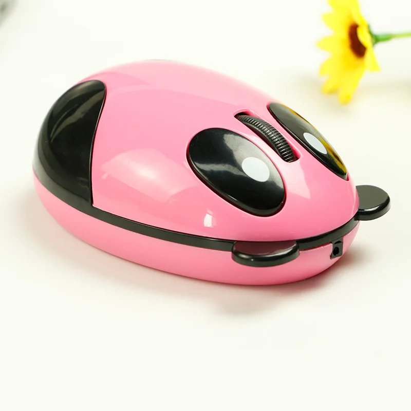 Компьютерная мышь Panda для девочек мультяшная розовая беспроводная USB оптическая