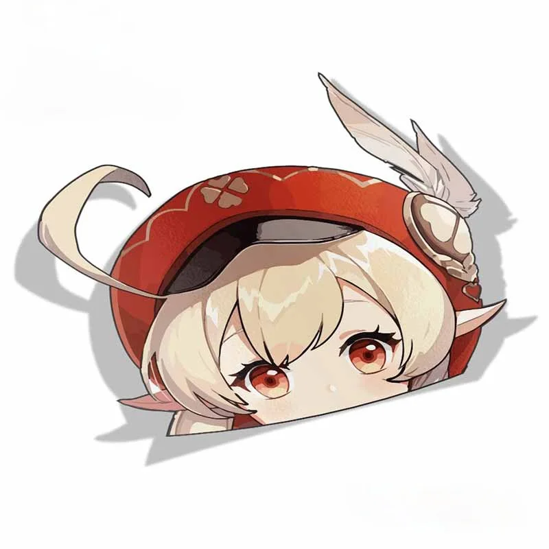 

Car Sticker for Genshin Impact Klee Peeker Peek Anime Vinyl Stickers JDM Window Trunk Bumper Styling KK13*10cm