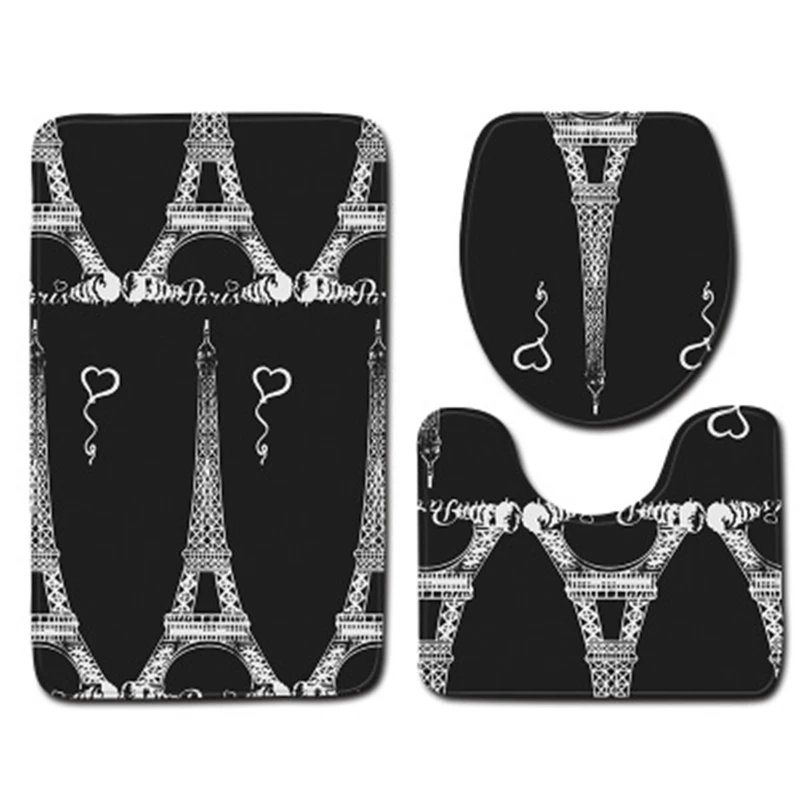 Набор современных фланелевых Противоскользящих ковриков для ванной с