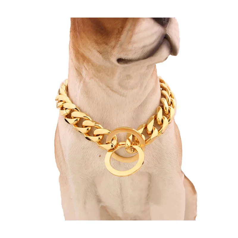 Роскошный тренировочный ошейник для собак колье из 18 каратного золота 10 30 дюймов
