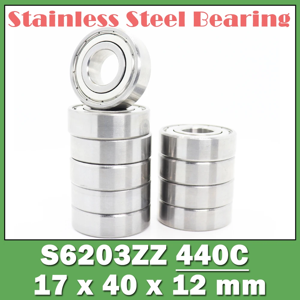 

S6203ZZ Bearing 17*40*12 mm ( 10 PCS ) S6203 Z ZZ S 6203 440C Stainless Steel S6203Z Ball Bearings