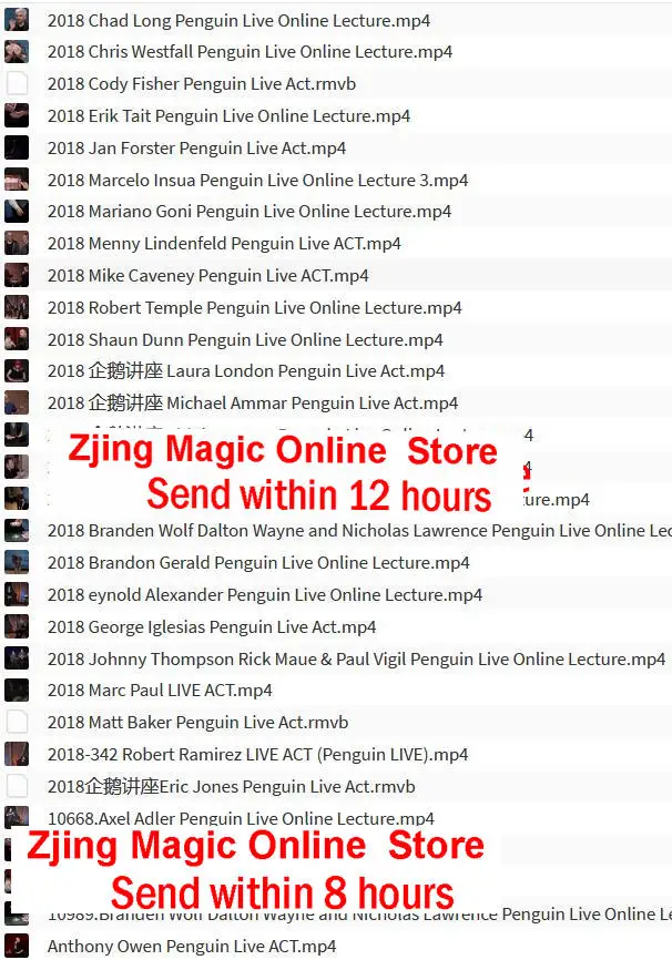 

(400 Pcs ) 2012 -2020 Penguin lecture ACT ,Magic Tricks