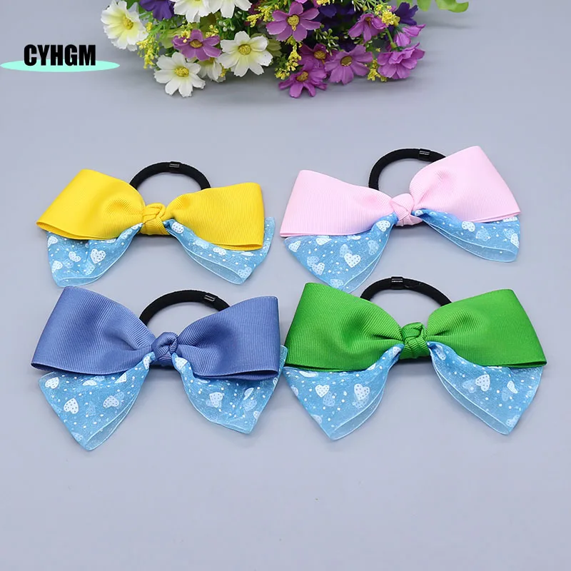 Оптовая продажа модные шелковые резинки для волос большие эластичные женщин