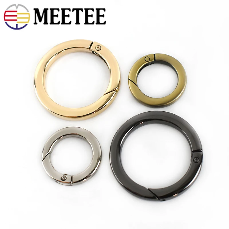 5Pcs ID16-50mm Metal Flat Spring O Ring Buckles for Bag Strap Keychain Snap Coil Clasp Connector Hook DIY Accessories | Дом и сад