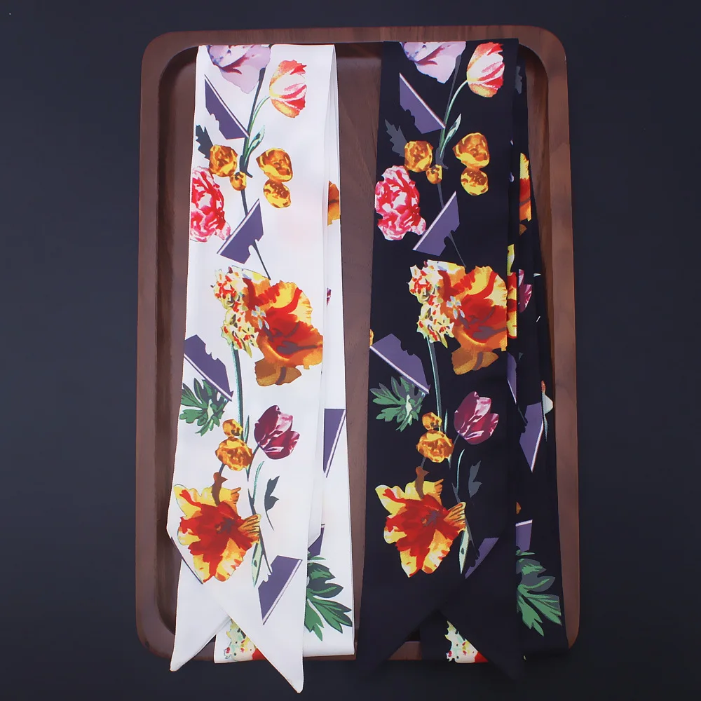 130*6 см новый японский и корейский цветочный принт с листьями маленький шелковый