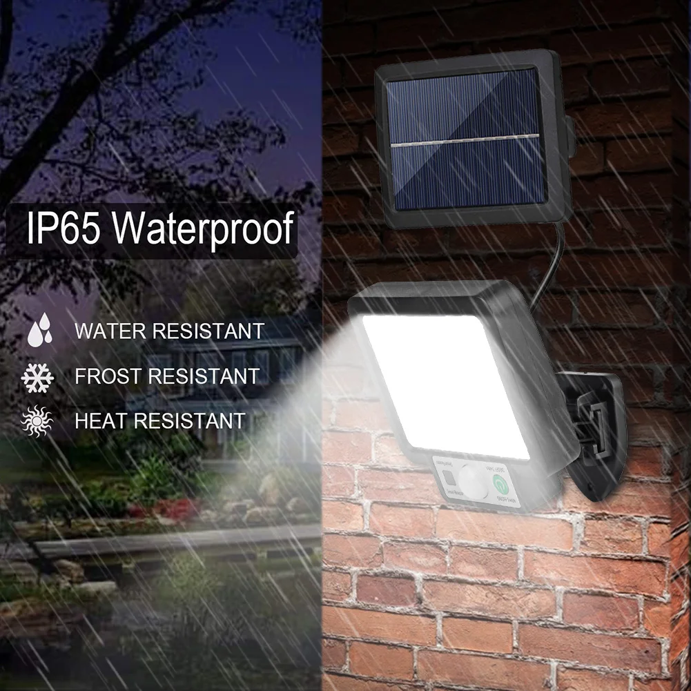 Solar LED Light Outdoor Waterproof Lighting Street Light Porch Wall Lamp PIR Motion Sensor Solar Spotlight for Garden Yard Patio