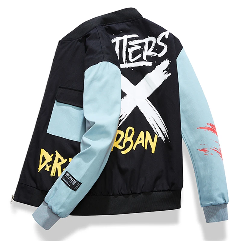 Осеннее платье в стиле пэчворк с Уличная куртки для мужчин спортивная