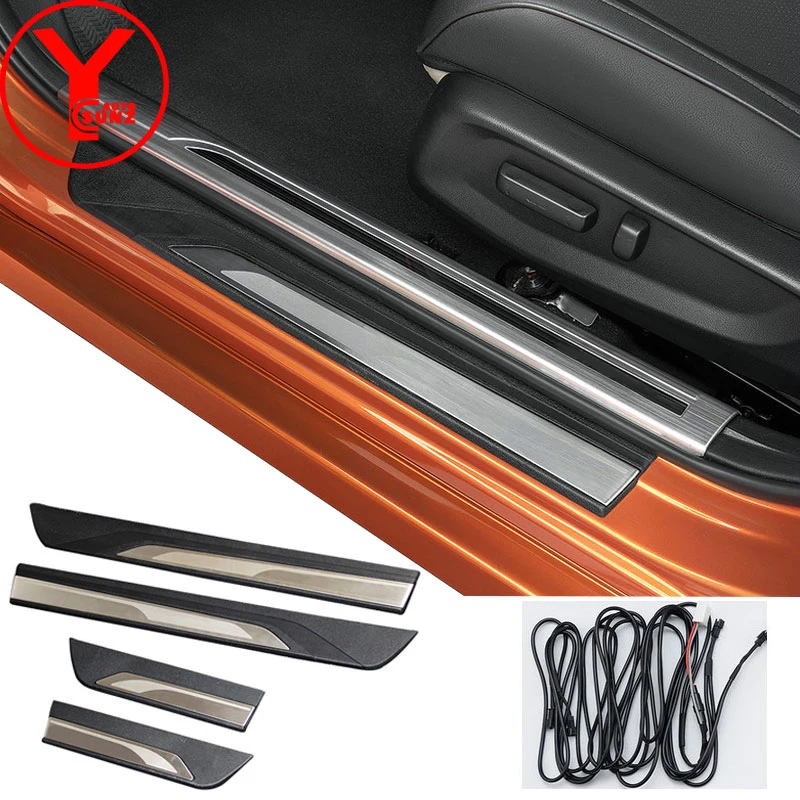 Крышка порога двери со светодиодом для honda civic 2016 2017 2018 аксессуары запасные части