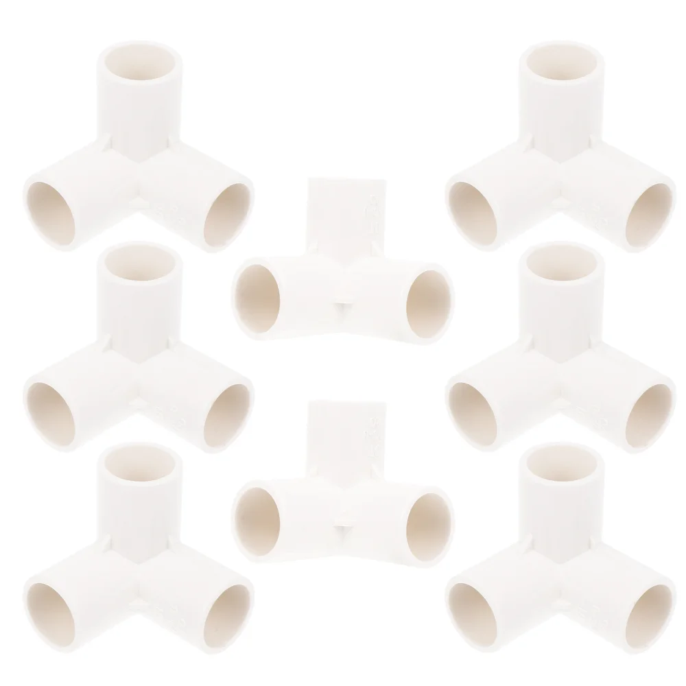 

8 Pcs 1 Bag Pipe Adapters Pipe Connectors Durable Water Pipe Connectors (White)