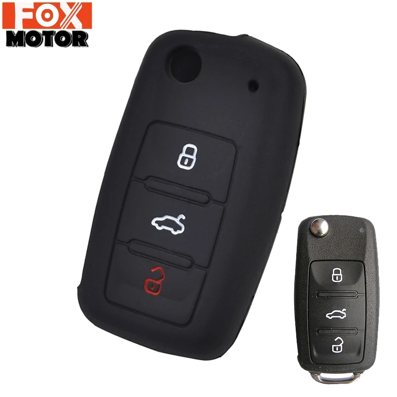3 кнопки силиконовый Автомобильный Дистанционный брелок Оболочка Чехол для VW Golf