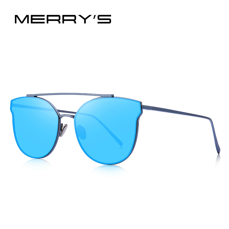 C03 Blue MERRYS дизайн женские роскошные брендовые солнцезащитные очки кошачий глаз женские модные двухлучевые солнцезащитные очки UV400 защита S8089N - Цвет линз: C03 Blue