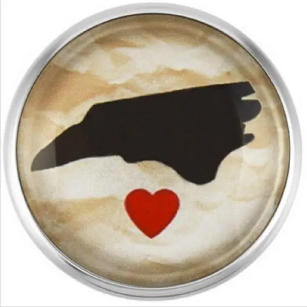 20 шт./лот оснастка в Северной Каролине кнопки стекло имбирь ювелирное изделие 18