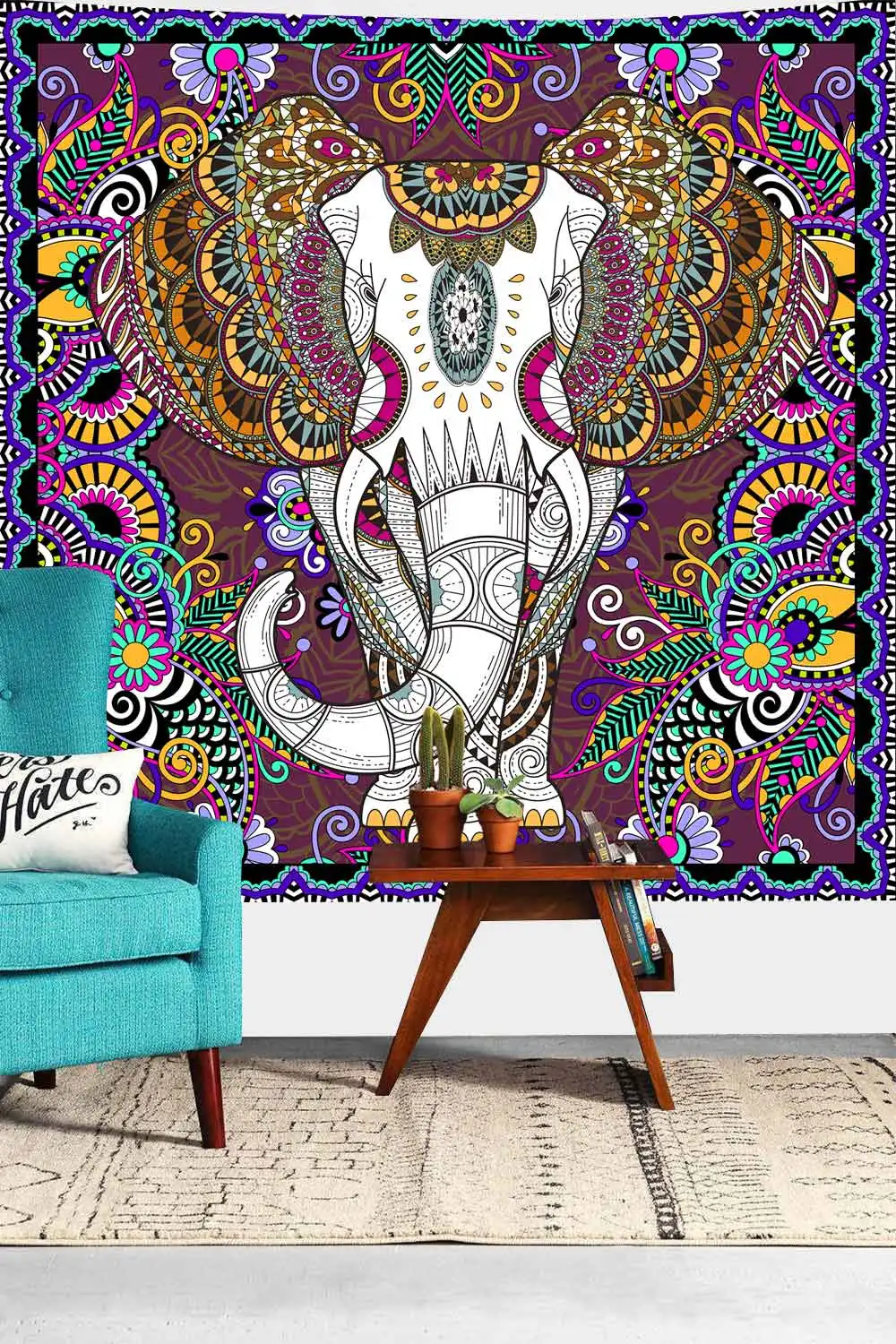 Индийский богемный гобелен слона simсант хиппи медитация настенные подвесные