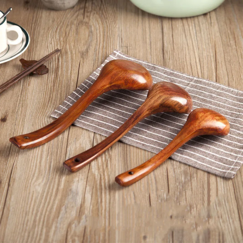 Большая деревянная суповая ложка с длинной ручкой натуральные суповые ложки