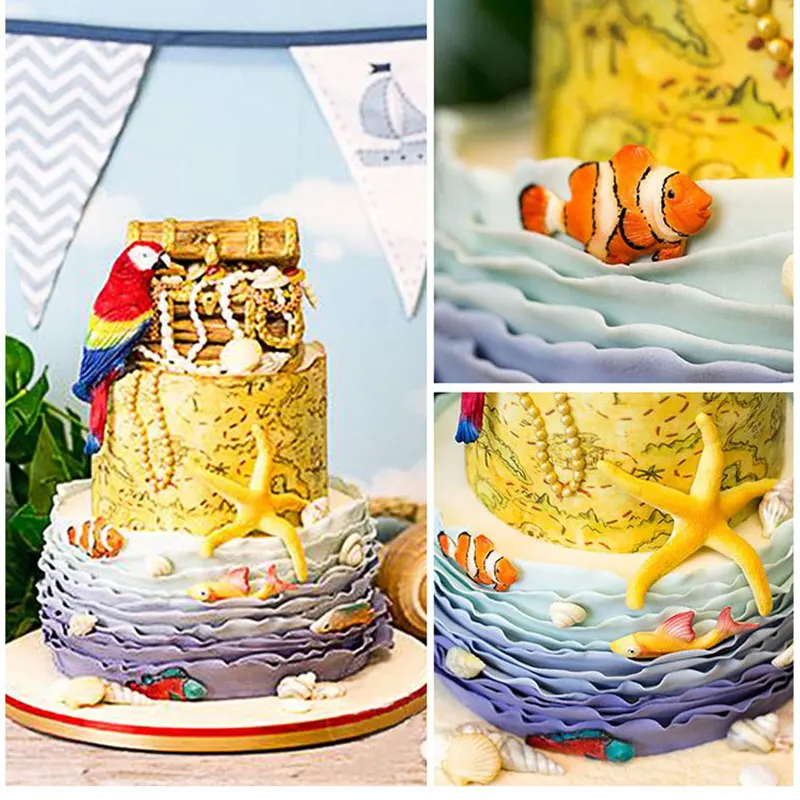 Силиконовая форма для морских животных коньков ракушек звезд конфет глины | Дом и