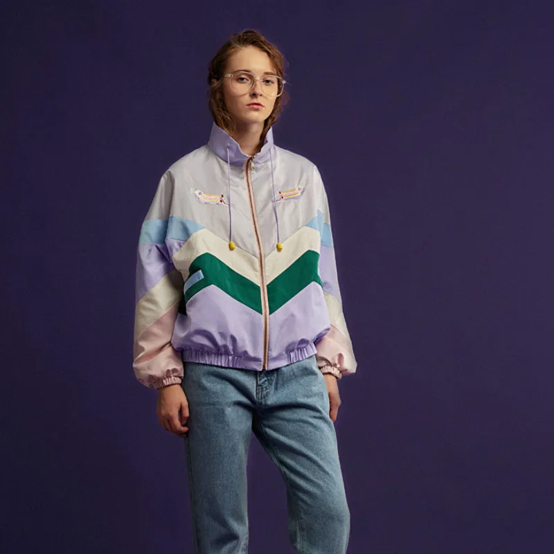 Цветные женские пальто Merry Pretty Makaron Утепленная зимняя куртка в стиле пэчворк с