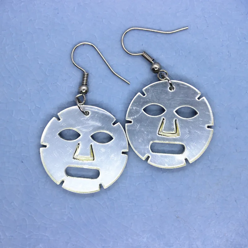 Женские акриловые сережки-маски Забавные милые зеркальные серьги уникальные