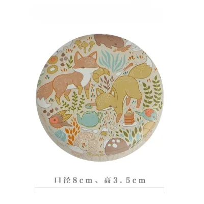 A002 Жестяная круглая макарон, десерт жестяная коробка маленькая монета для хранения ювелирных изделий чехол коробочка для жевательных резинок Изысканная печать - Цвет: A002