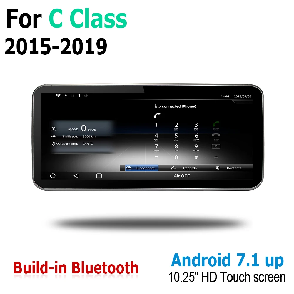 10.25" Android Multimedia Player Stereo Display navigation GPS For Mercedes Benz C Class 2015 206 2017 2018 2019 NTG | Автомобили и