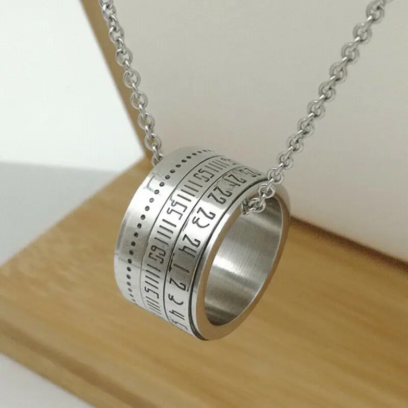 Кольцо из нержавеющей стали с широким циферблатом черное кольцо для мужчин