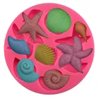 Морская звезда ракушка Улитка силиконовая сахарная форма для торта для самостоятельного приготовления шоколадного пирога форма для торта гипсовая капля клей форма для мыла для рук