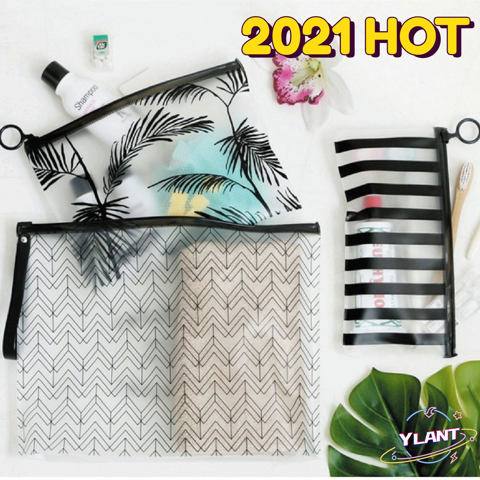 

Small Large Clear PVCWaterproof Makeup Bag Case Travel Bath Wash Pouch Storage Organizer Fashion Women Transparent Cosmetic Bag