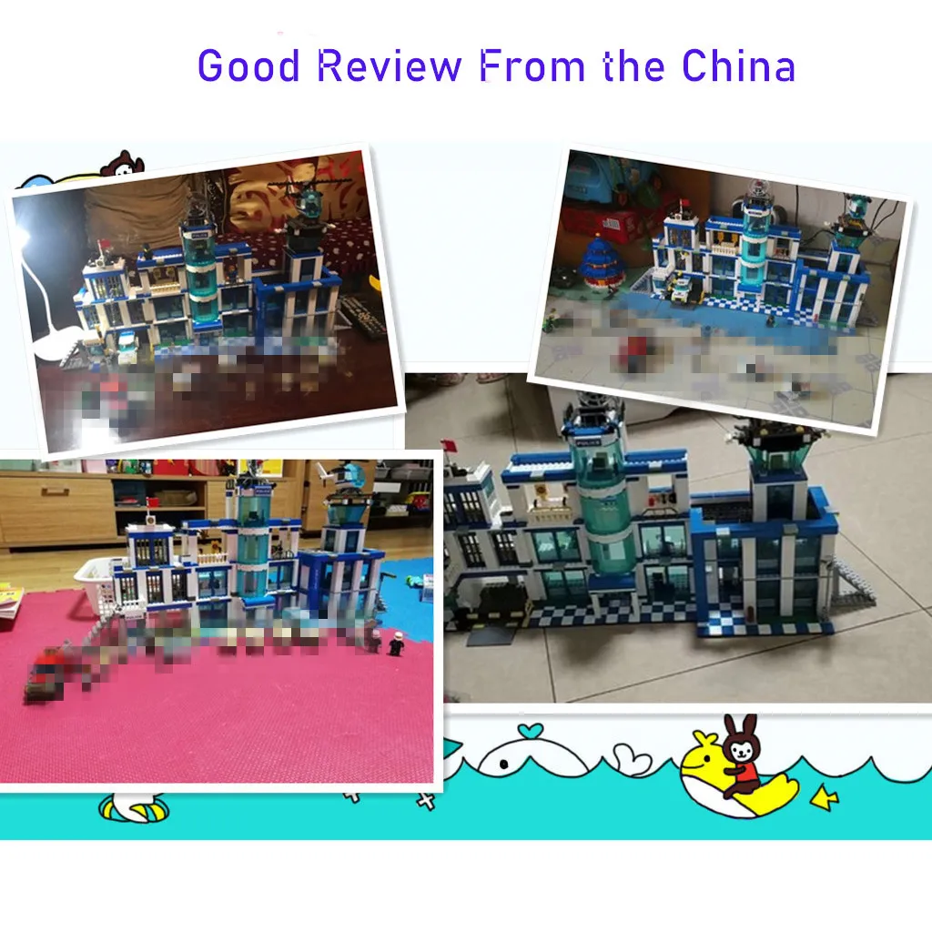 Городской полицейский набор строительных блоков мотоцикл автомобиль вертолет